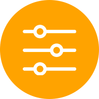 Icono de panel de control: gesti&oacute;n completa para el administrador