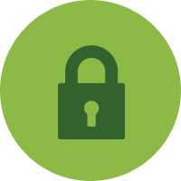 Icono de candado: datos alojados en servidores con certificado SSL